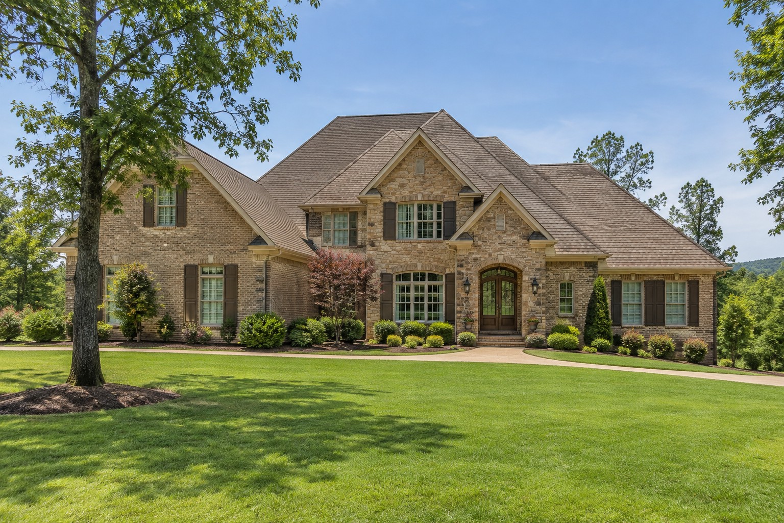 A Central Arkansas home exterior in daylight, illustrative