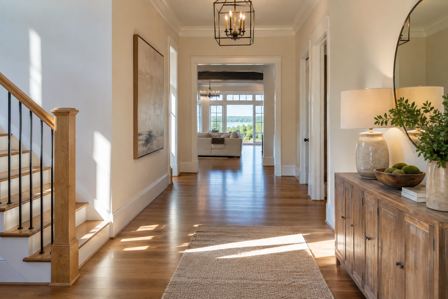 A bright Central Arkansas home interior, illustrative